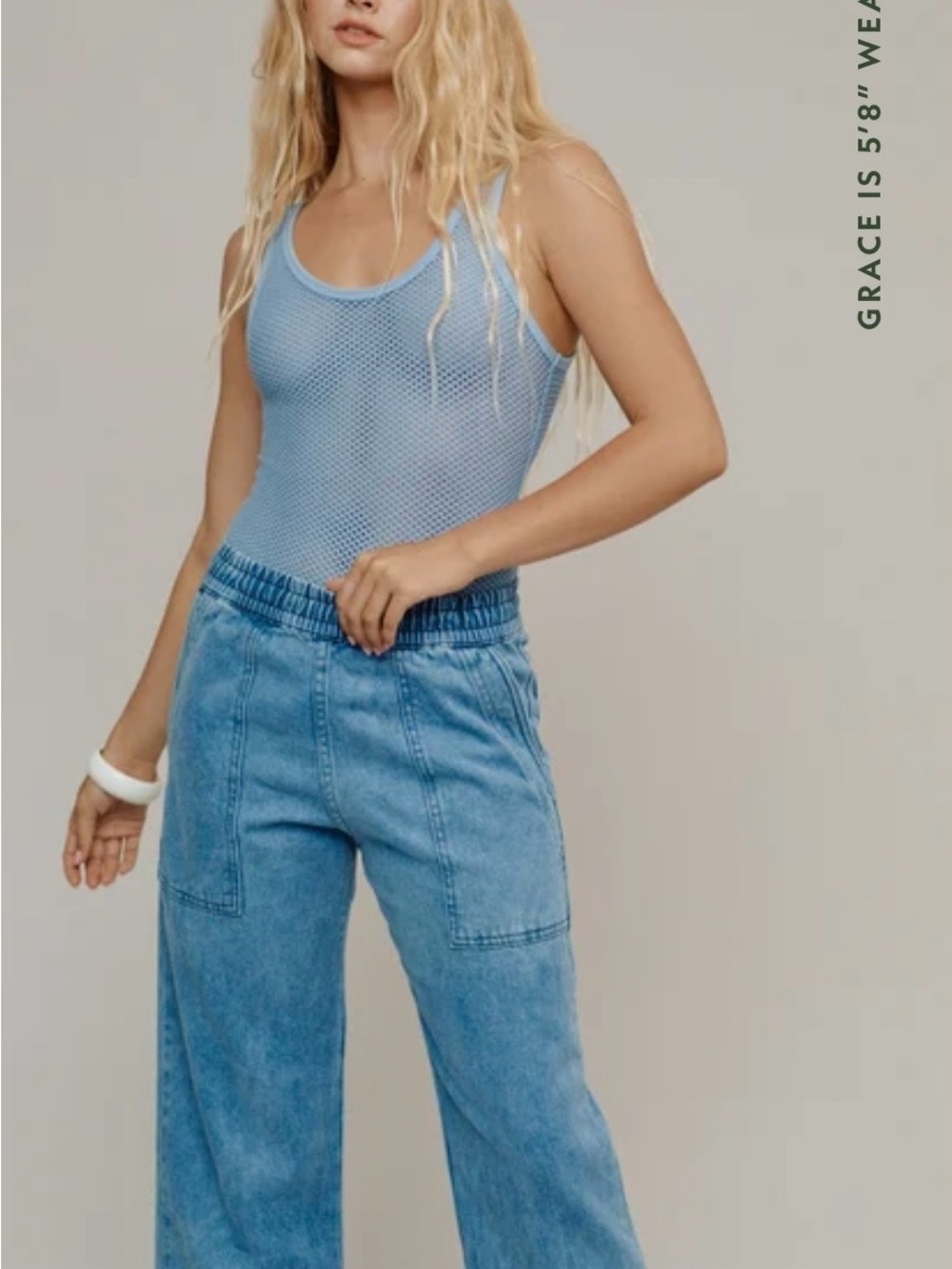 Jungmaven Denim Ocean Pant in “Light” - Wide-Leg Jeans with Elastic Waist